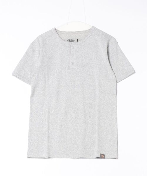 Dickies（ディッキーズ）の「Dickies/ディッキーズ リブヘンリーネック Tシャツ 半袖（Tシャツ/カットソー・メンズ・グレー/ホワイト/ブラック/ネイビー・LARGE/X-LARGE/MEDIUM）」の5枚目の写真