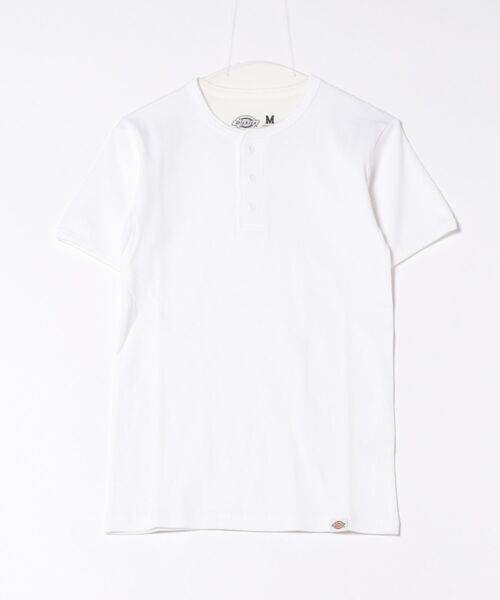 Dickies（ディッキーズ）の「Dickies/ディッキーズ リブヘンリーネック Tシャツ 半袖（Tシャツ/カットソー・メンズ・グレー/ホワイト/ブラック/ネイビー・LARGE/X-LARGE/MEDIUM）」の6枚目の写真