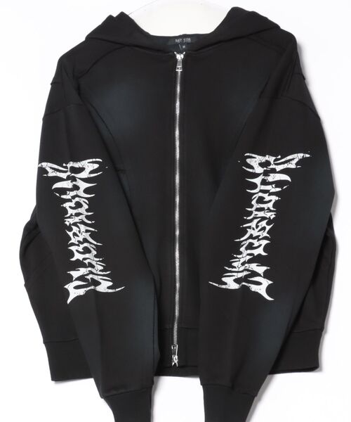 8(eight)(エイト)の「スプレー加工切り替えZIPパーカー(パーカー・メンズ・ブラック/ピンク/ホワイト・MEDIUM/LARGE)」の5枚目の写真