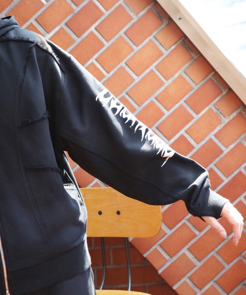 8(eight)(エイト)の「スプレー加工切り替えZIPパーカー(パーカー・メンズ・ブラック/ピンク/ホワイト・MEDIUM/LARGE)」の21枚目の写真