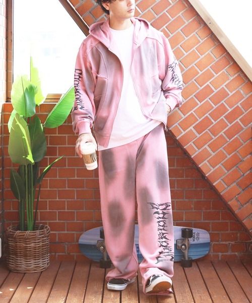 8(eight)(エイト)の「スプレー加工切り替えZIPパーカー(パーカー・メンズ・ブラック/ピンク/ホワイト・MEDIUM/LARGE)」の19枚目の写真