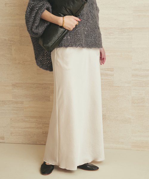 ホワイトスカート 89サイズ ≪XS-LLsize≫ 幾何柄レースタイトスカート【イージーケア/洗濯