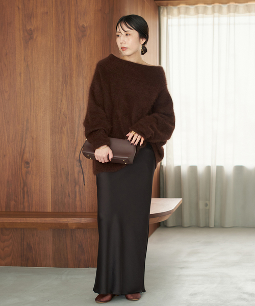 plage（プラージュ）の「《追加》vintage satin tight スカート（スカート・レディース・ブラック/ホワイト・38/36/34）」の3枚目の写真