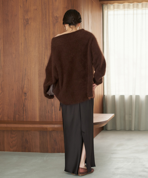 plage（プラージュ）の「《追加》vintage satin tight スカート（スカート・レディース・ブラック/ホワイト・38/36/34）」の9枚目の写真