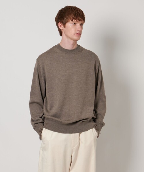 LOEFF＞9ゲージ フリンジ ニットプルオーバー MEN'S（ニット/セーター