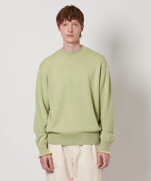 LOEFF　フリンジ ニット プルオーバー LOEFF＞9ゲージ フリンジ ニットプルオーバー MEN'S（ニット/セーター