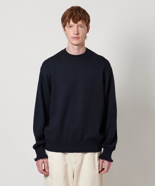 セール】＜LOEFF＞9ゲージ フリンジ ニットプルオーバー MEN'S（ニット