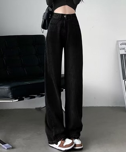 SallyLunn(サリーラン)の「ベーシックデニムパンツ(デニムパンツ・レディース・ブルー/ブラック・LARGE/MEDIUM)」の2枚目の写真