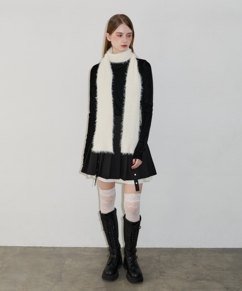 idem(イデム)の「flower lace knee-highs / レースソックス(ソックス/靴下・レディース・ブラック/アイボリー・FREE)」の11枚目の写真