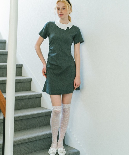 idem（イデム）の「flower lace knee-highs / レースソックス（ソックス/靴下・レディース・ブラック/アイボリー・FREE）」の17枚目の写真