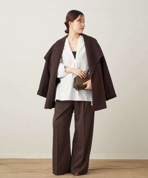 plage（プラージュ）の「Skipper Long シャツ（シャツ/ブラウス・レディース・ネイビー/サックスブルー/ホワイト・FREE）」の11枚目の写真