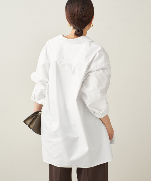 plage（プラージュ）の「Skipper Long シャツ（シャツ/ブラウス・レディース・ネイビー/サックスブルー/ホワイト・FREE）」の22枚目の写真