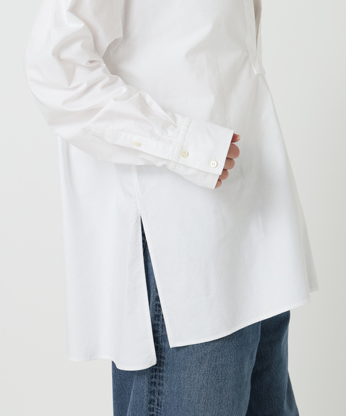 plage（プラージュ）の「Skipper Long シャツ（シャツ/ブラウス・レディース・ネイビー/サックスブルー/ホワイト・FREE）」の5枚目の写真