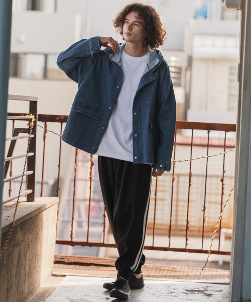 mj11107- フーデッドデニムショートモッズコート(BP-BEA0057)（モッズ