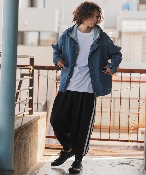 mj11107- フーデッドデニムショートモッズコート(BP-BEA0057)（モッズ