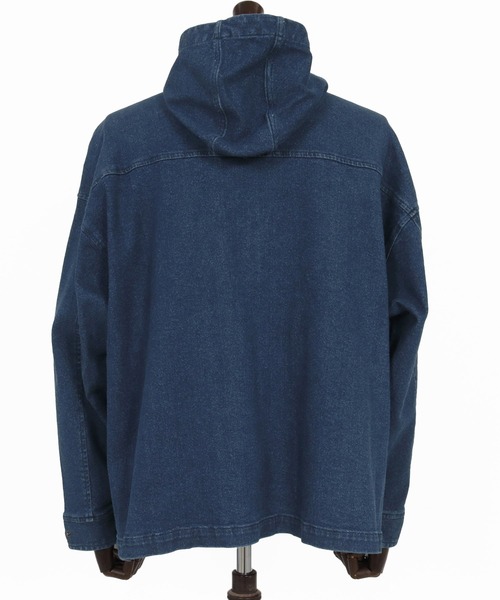 mj11107- フーデッドデニムショートモッズコート(BP-BEA0057)（モッズ