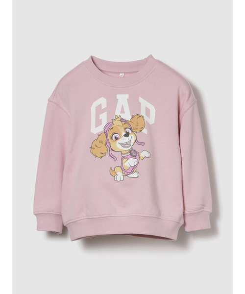 GAP（ギャップ）の「ヴィンテージソフト パウ・パトロール GAPロゴ スウェットシャツ (幼児・ベビー)（スウェット・キッズ・アイボリー/ピンク/ベージュ・105cm/100cm/110cm/95cm/90cm）」の2枚目の写真