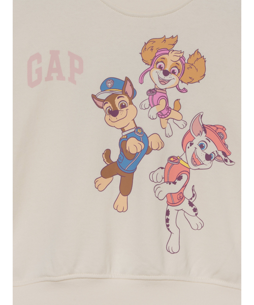 GAP（ギャップ）の「ヴィンテージソフト パウ・パトロール GAPロゴ スウェットシャツ (幼児・ベビー)（スウェット・キッズ・アイボリー/ピンク/ベージュ・105cm/100cm/110cm/95cm/90cm）」の8枚目の写真