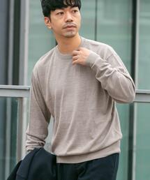 URBAN RESEARCH ROSSO MEN | イタリア糸メリノウールクルーニット(ニット/セーター)