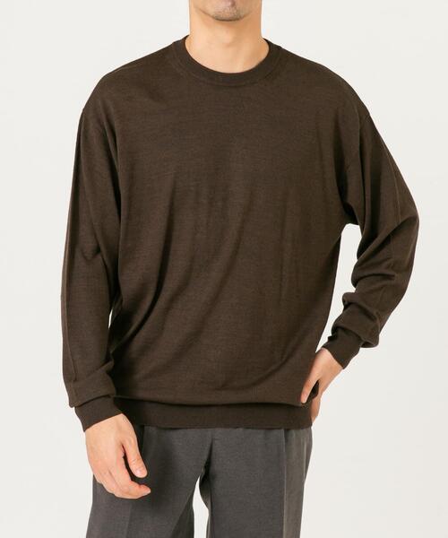 URBAN RESEARCH ROSSO MEN（アーバンリサーチロッソメン）の「イタリア糸メリノウールクルーニット（ニット/セーター・メンズ・ダークブラウン/ネイビー/グレー系その他/ブラック/グレー・MEDIUM/LARGE）」の10枚目の写真
