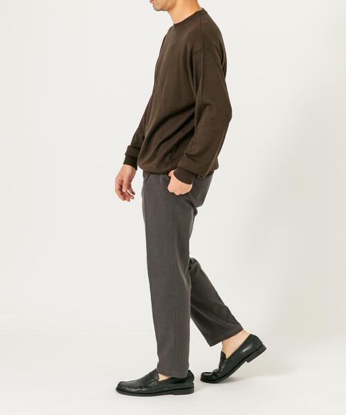 URBAN RESEARCH ROSSO MEN（アーバンリサーチロッソメン）の「イタリア糸メリノウールクルーニット（ニット/セーター・メンズ・ダークブラウン/ネイビー/グレー系その他/ブラック/グレー・MEDIUM/LARGE）」の12枚目の写真