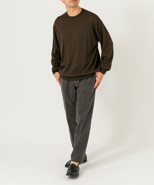URBAN RESEARCH ROSSO MEN（アーバンリサーチロッソメン）の「イタリア糸メリノウールクルーニット（ニット/セーター・メンズ・ダークブラウン/ネイビー/グレー系その他/ブラック/グレー・MEDIUM/LARGE）」の13枚目の写真