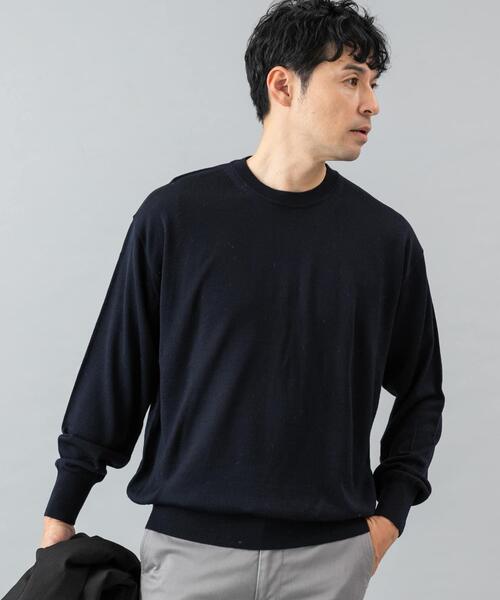 URBAN RESEARCH ROSSO MEN（アーバンリサーチロッソメン）の「イタリア糸メリノウールクルーニット（ニット/セーター・メンズ・ダークブラウン/ネイビー/グレー系その他/ブラック/グレー・MEDIUM/LARGE）」の17枚目の写真