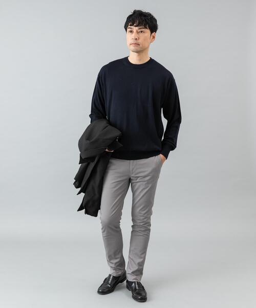 URBAN RESEARCH ROSSO MEN（アーバンリサーチロッソメン）の「イタリア糸メリノウールクルーニット（ニット/セーター・メンズ・ダークブラウン/ネイビー/グレー系その他/ブラック/グレー・MEDIUM/LARGE）」の19枚目の写真