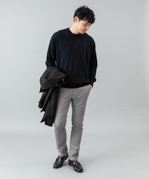 URBAN RESEARCH ROSSO MEN（アーバンリサーチロッソメン）の「イタリア糸メリノウールクルーニット（ニット/セーター・メンズ・ダークブラウン/ネイビー/グレー系その他/ブラック/グレー・MEDIUM/LARGE）」の20枚目の写真
