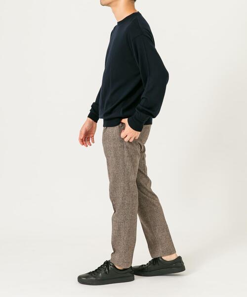 URBAN RESEARCH ROSSO MEN(アーバンリサーチロッソメン)の「イタリア糸メリノウールクルーニット(ニット/セーター・メンズ・ダークブラウン/ネイビー/グレー系その他/ブラック/グレー・MEDIUM/LARGE)」の7枚目の写真