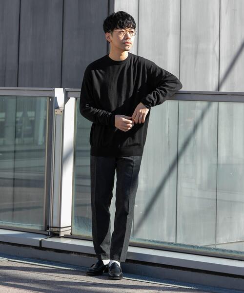 URBAN RESEARCH ROSSO MEN(アーバンリサーチロッソメン)の「イタリア糸メリノウールクルーニット(ニット/セーター・メンズ・ダークブラウン/ネイビー/グレー系その他/ブラック/グレー・MEDIUM/LARGE)」の17枚目の写真