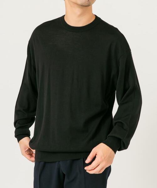URBAN RESEARCH ROSSO MEN(アーバンリサーチロッソメン)の「イタリア糸メリノウールクルーニット(ニット/セーター・メンズ・ダークブラウン/ネイビー/グレー系その他/ブラック/グレー・MEDIUM/LARGE)」の19枚目の写真