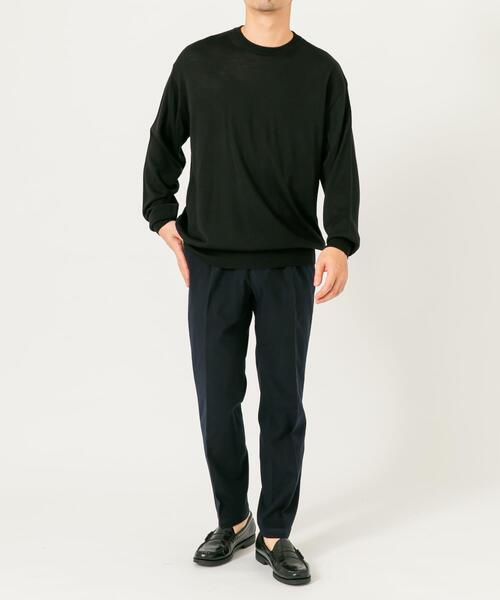 URBAN RESEARCH ROSSO MEN(アーバンリサーチロッソメン)の「イタリア糸メリノウールクルーニット(ニット/セーター・メンズ・ダークブラウン/ネイビー/グレー系その他/ブラック/グレー・MEDIUM/LARGE)」の21枚目の写真
