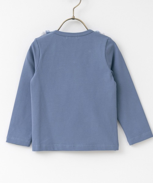 panpantutu（パンパンチュチュ）の「チュールリボントップ/ジュエリー(長袖)(80-130cm)（Tシャツ/カットソー・キッズ・ブラック/グレイッシュブルー/ピンク・90cm/120cm/80ｃｍ/100cm/110cm/130cm）」の11枚目の写真