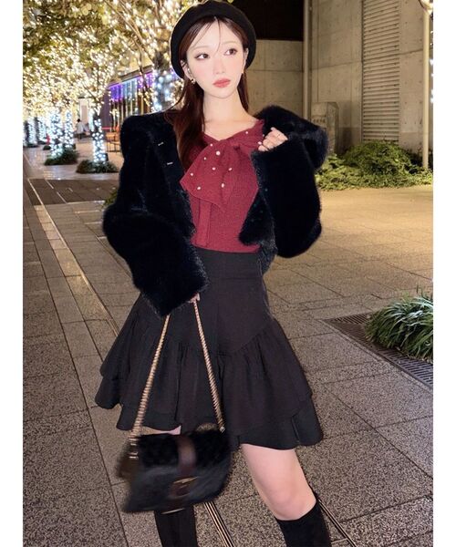 セール】フラッフィービッグカラーブルゾン（ブルゾン）｜RESEXXY