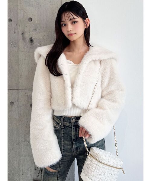 セール】フラッフィービッグカラーブルゾン（ブルゾン）｜RESEXXY