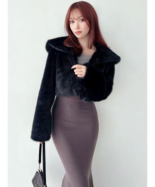 フラッフィービッグカラーブルゾン（ブルゾン）｜RESEXXY（リゼクシー