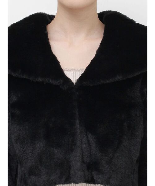 RESEXXY（リゼクシー）の「フラッフィービッグカラーブルゾン（ブルゾン・レディース・ピンク/ブラック/アイボリー・FREE）」の11枚目の写真