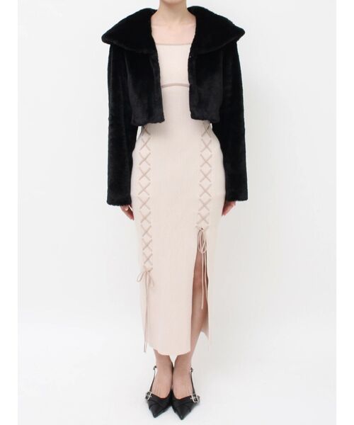 RESEXXY（リゼクシー）の「フラッフィービッグカラーブルゾン（ブルゾン・レディース・ピンク/ブラック/アイボリー・FREE）」の17枚目の写真