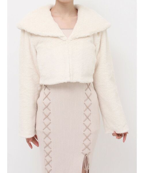 RESEXXY（リゼクシー）の「フラッフィービッグカラーブルゾン（ブルゾン・レディース・ピンク/ブラック/アイボリー・FREE）」の21枚目の写真