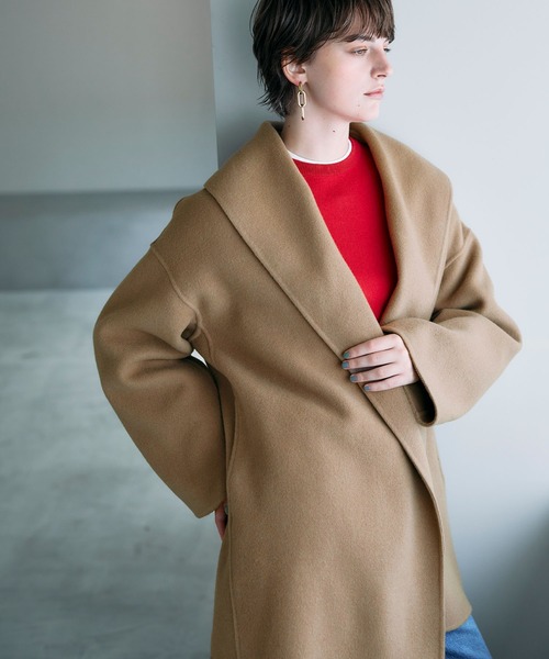 ノーク norc ウールメルトンミドルリバーコート ノーク N.O.R.C ウールメルトンミドルリバーコート （キャメル