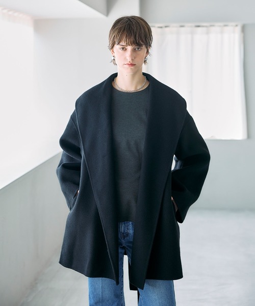 【未使用】N.O.R.C Wフロントミドルコート 未使用】N.O.R.C Wフロントミドルコート ノーク N.O.R.C コート【中古