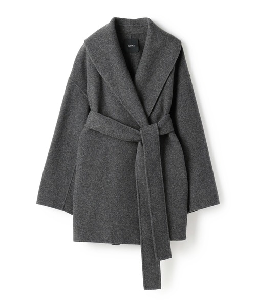 アウター ウールメルトンミドルリバーコート レディース　N.O.R.C N.O.R.C｜ウールメルトンミドルリバーコート | Rakuten Fashion(楽天