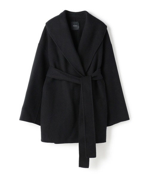 N.O.R.C（ノーク）の「ウールメルトンミドルリバーコート（その他アウター・レディース・ブラック/チャコール/キャメル/ブラウン/サックスブルー・フリー）」の21枚目の写真