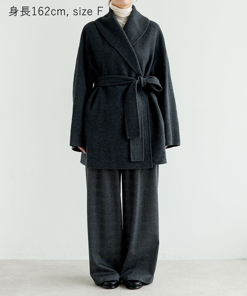 セール】ウールメルトンミドルリバーコート（その他アウター