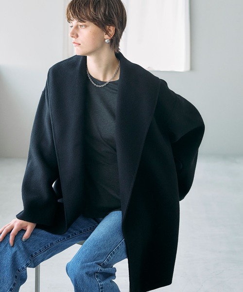 ウールメルトンミドルリバーコート（その他アウター）｜N.O.R.C