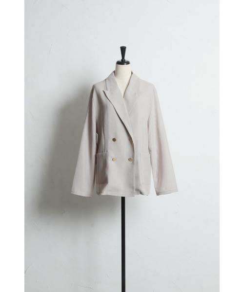 &. NOSTALGIA(アンドドットノスタルジア)の「メッシュテーラードジャケット(テーラードジャケット・レディース・ブラック/ベージュ・M)」の18枚目の写真