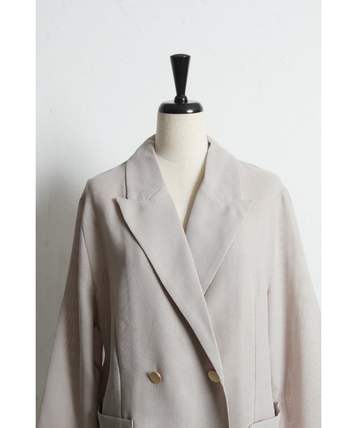 &. NOSTALGIA(アンドドットノスタルジア)の「メッシュテーラードジャケット(テーラードジャケット・レディース・ブラック/ベージュ・M)」の21枚目の写真