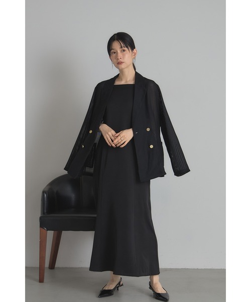 &. NOSTALGIA(アンドドットノスタルジア)の「メッシュテーラードジャケット(テーラードジャケット・レディース・ブラック/ベージュ・M)」の13枚目の写真