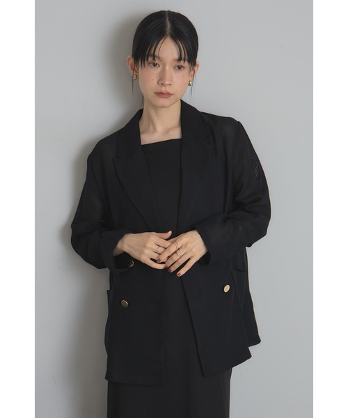 &. NOSTALGIA(アンドドットノスタルジア)の「メッシュテーラードジャケット(テーラードジャケット・レディース・ブラック/ベージュ・M)」の15枚目の写真